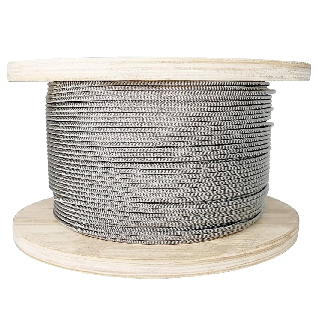 1/8" Wire Rope 500FT, Stainless Steel Cable Railing 1X19 Strands Core, Aircraft Cable T316 Stainless Steel Cable