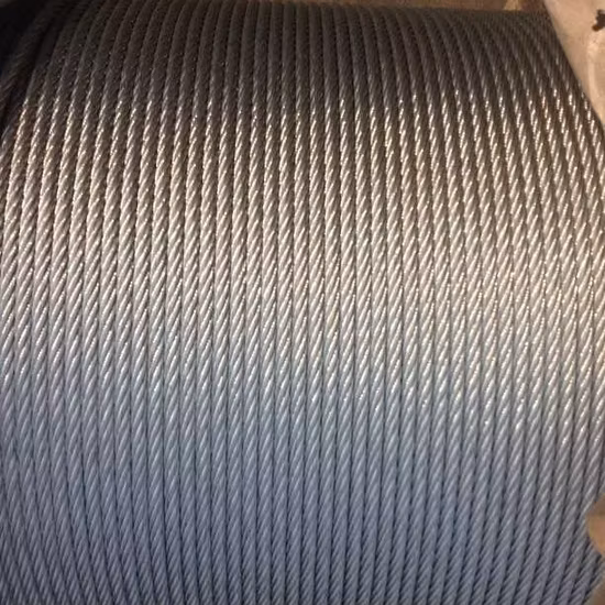 Cabo elétrico de aço galvanizado e não galvanizado 6X19 + IWRC com preço de fábrica 1/2 polegada